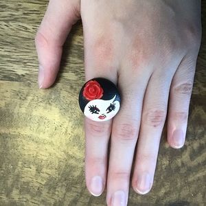 Adjustable Wooden Face Ring